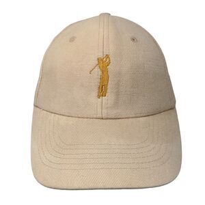PGA Tour Slideback Hat Tan One Size Embroidered Adjustable 6 Panel